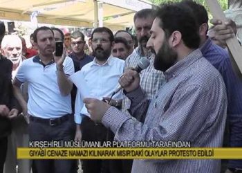 Kırşehirli Müslümanlardan, Mısır’daki katliamlara telin