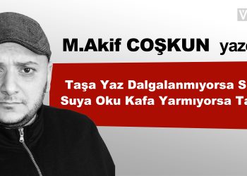 taşa yaz dalgalanmıyorsa su /suya oku kafa yarmıyorsa taş